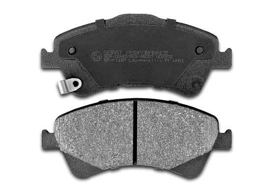 Тормозные колодки Gerat BP-F118P (передние) Low-metallic