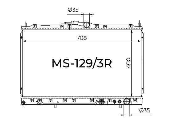 Радиатор охлаждения двигателя Gerat MS-129/3R