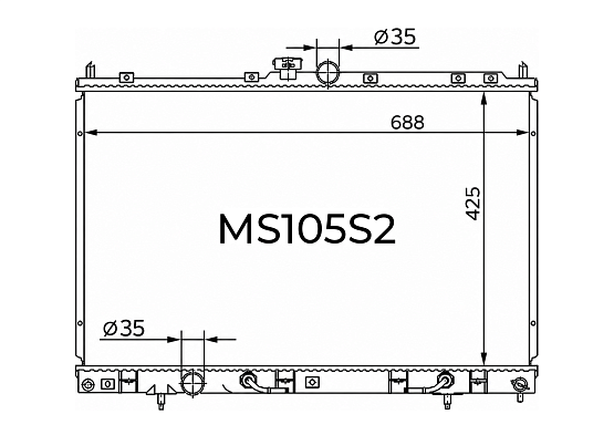 Радиатор охлаждения двигателя Gerat MS105S2