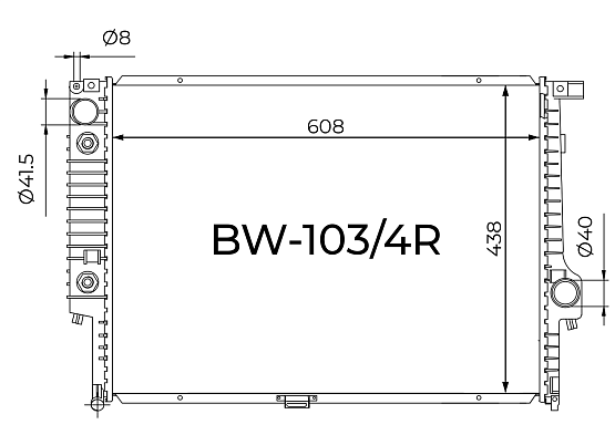 Радиатор охлаждения двигателя Gerat BW-103/4R