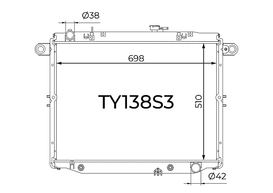 Радиатор охлаждения двигателя Gerat TY138S3