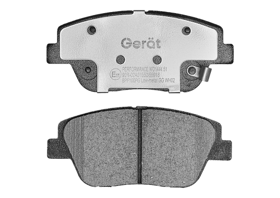 Тормозные колодки Gerat BPF100PG (передние) Low-metallic