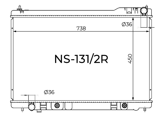 Радиатор охлаждения двигателя Gerat NS-131/2R