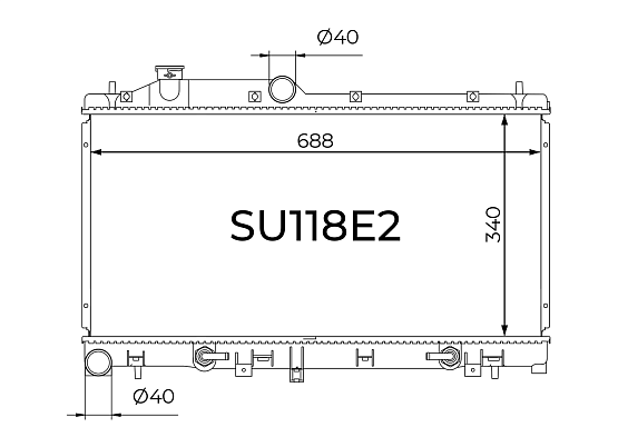 Радиатор охлаждения двигателя Gerat SU118E2