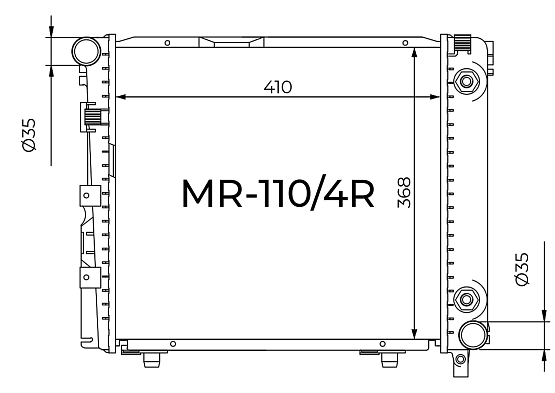 Радиатор охлаждения двигателя Gerat MR-110/4R
