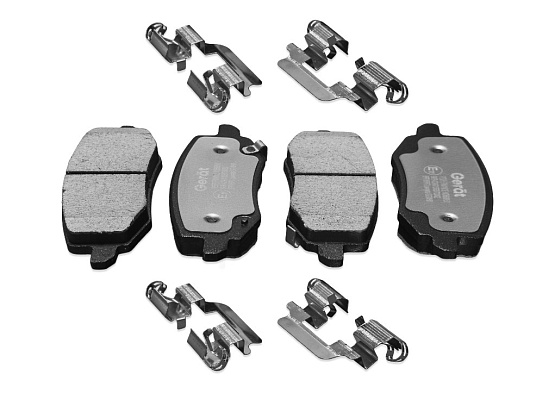 Задние тормозные колодки Gerat BPR165PG Low-metallic