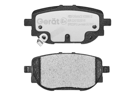 Тормозные колодки Gerat BPR233PG (задние) Low-metallic