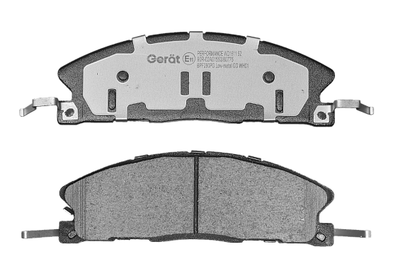 Тормозные колодки Gerat BPF260PG (передние) Low-metallic