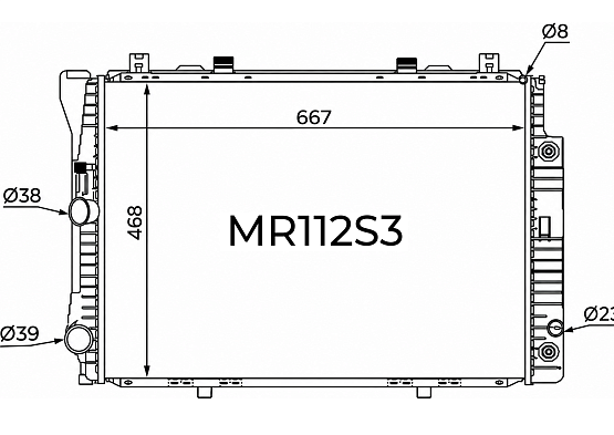 Радиатор охлаждения двигателя Gerat MR-112/3R