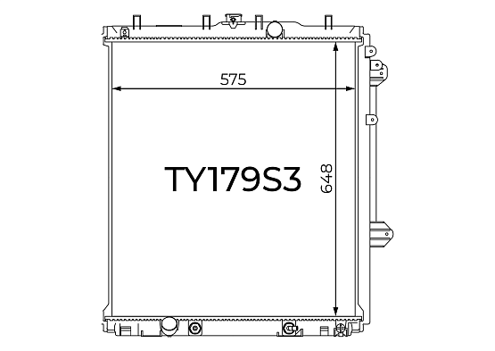 Радиатор охлаждения двигателя Gerat TY179S3