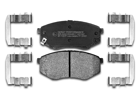 Тормозные колодки Gerat BP-F207P (передние) Performance