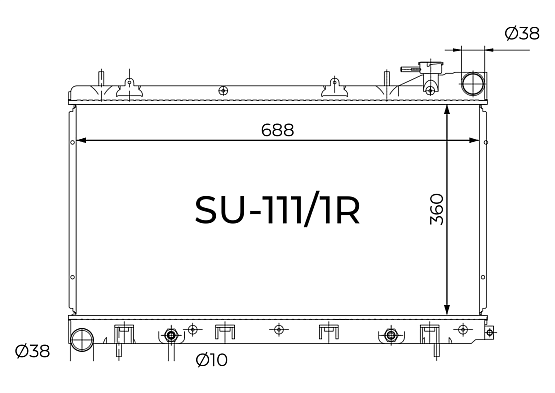Радиатор охлаждения двигателя Gerat SU-111/1R