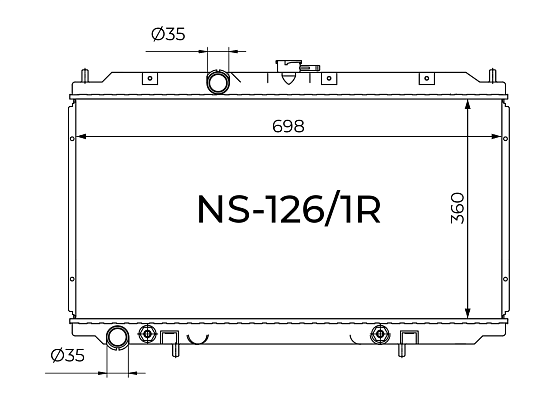 Радиатор охлаждения двигателя Gerat NS-126/1R