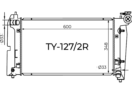 Радиатор охлаждения двигателя Gerat TY-127/2R