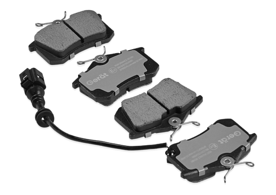 Тормозные колодки Gerat BPR062PG (задние) Low-metallic